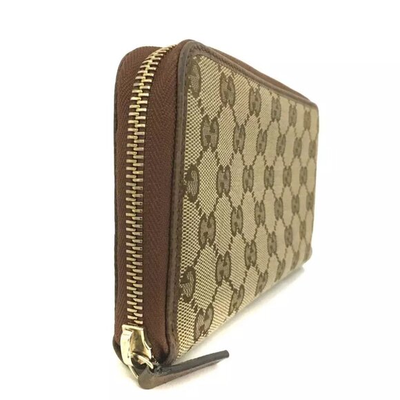 Authentic Gucci GG Logo Monogram Canvas/Leather Zippy Continental Wallet - Picture 3 of 13